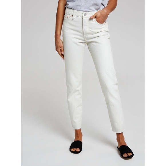 Levi's Denim - [Levi’s] Wedgie Straight Leg White Jeans